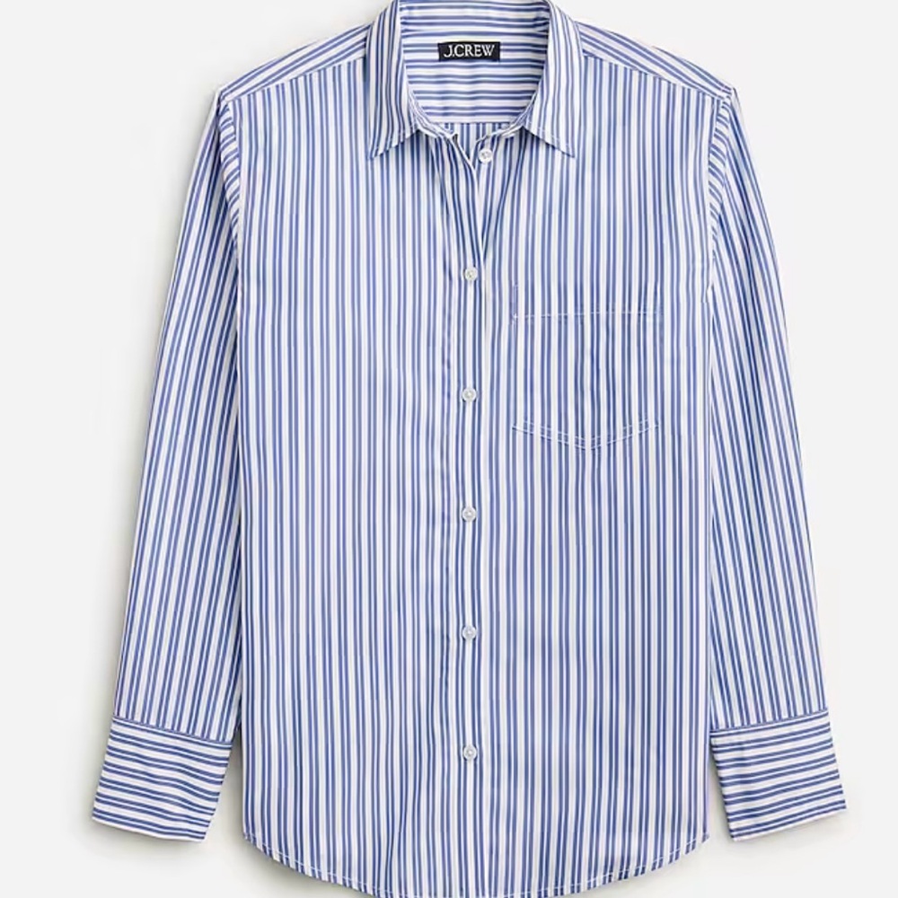 NWT J.Crew Garçon classic shirt in stripe in blue - 8